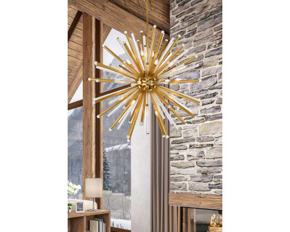 Elegant Chandelier - Burnished Brass, L 48" (1141G48BB)