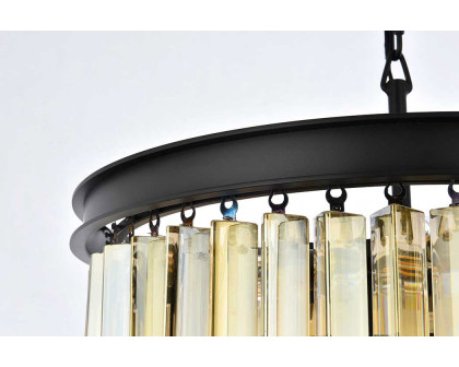 Elegant Urban Classic Sydney Collection Pendant Lamp - Matte Black/Gold, L 20" (1201D20MB-GT-RC)