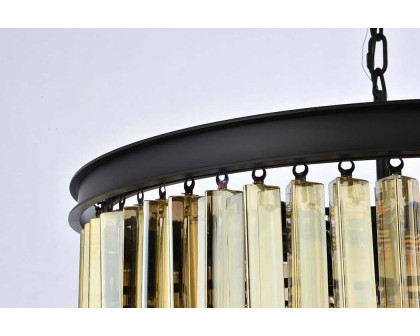 Elegant Urban Classic Sydney Collection Pendant Lamp - Matte Black/Gold, L 26" (1201D26MB-GT-RC)