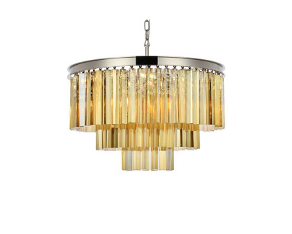 Elegant Urban Classic Sydney Collection Pendant Lamp - Polished Nickel/Gold, L 26" (1201D26PN-GT-RC)