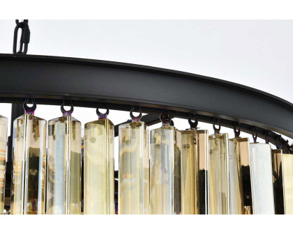 Elegant Urban Classic Sydney Collection Pendant Lamp - Matte Black/Gold, L 32" (1201D32MB-GT-RC)