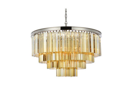 Elegant Urban Classic Sydney Collection Pendant Lamp - Polished Nickel/Gold, L 32" (1201D32PN-GT-RC)