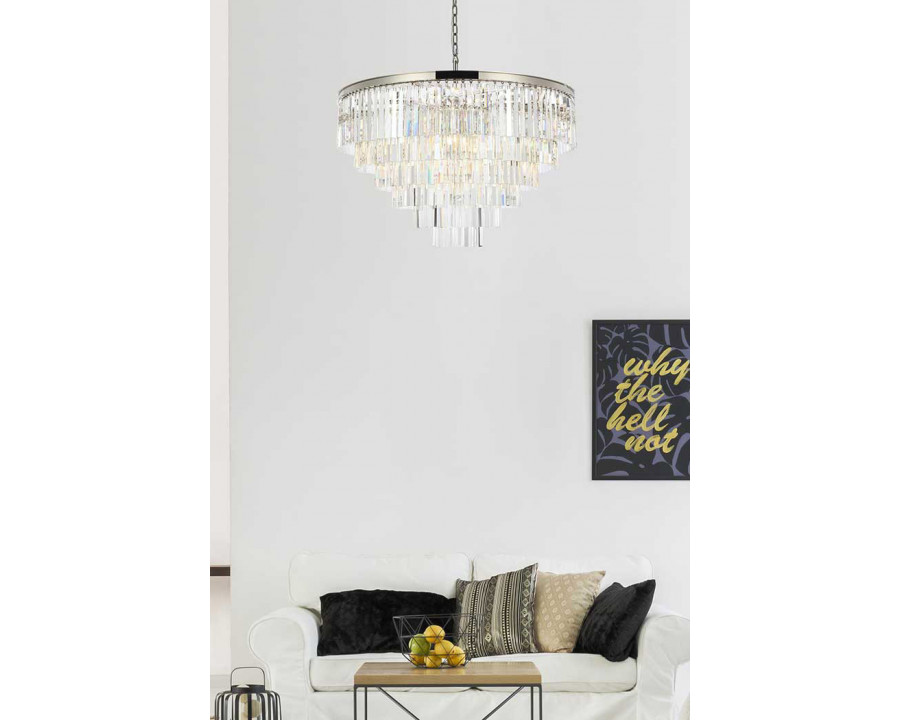 Elegant Urban Classic Sydney Collection Pendant Lamp - Polished Nickel, L 44" (1201D44PN-RC)