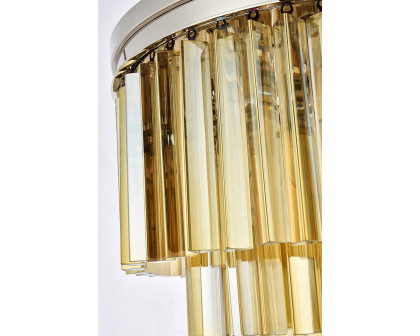 Elegant Sydney 9 Light Flush Mount - Polished Nickel/Gold, L 20" (1201F20PN-GT-RC)