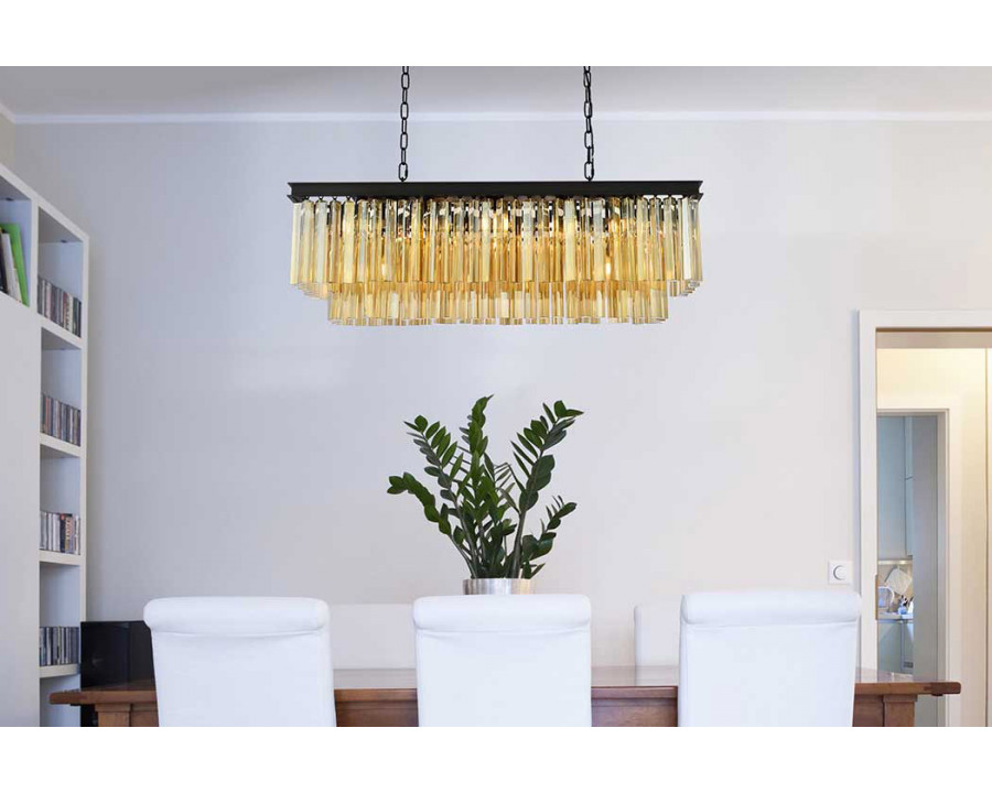 Elegant Sydney Pendant - Matte Black/Gold, L 40" (1202D40MB-GT-RC)