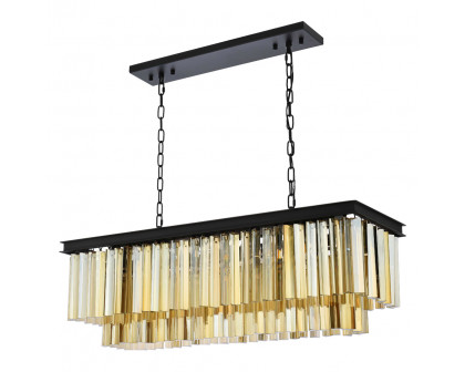 Elegant Sydney Pendant - Matte Black/Gold, L 40" (1202D40MB-GT-RC)