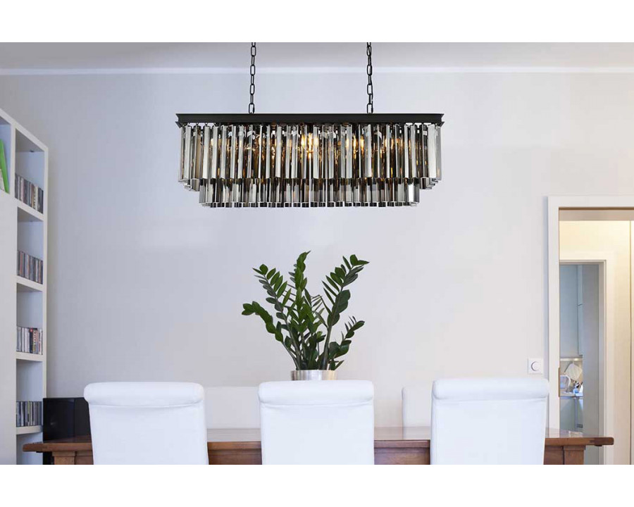 Elegant Sydney Pendant - Matte Black/Silver, L 40" (1202D40MB-SS-RC)