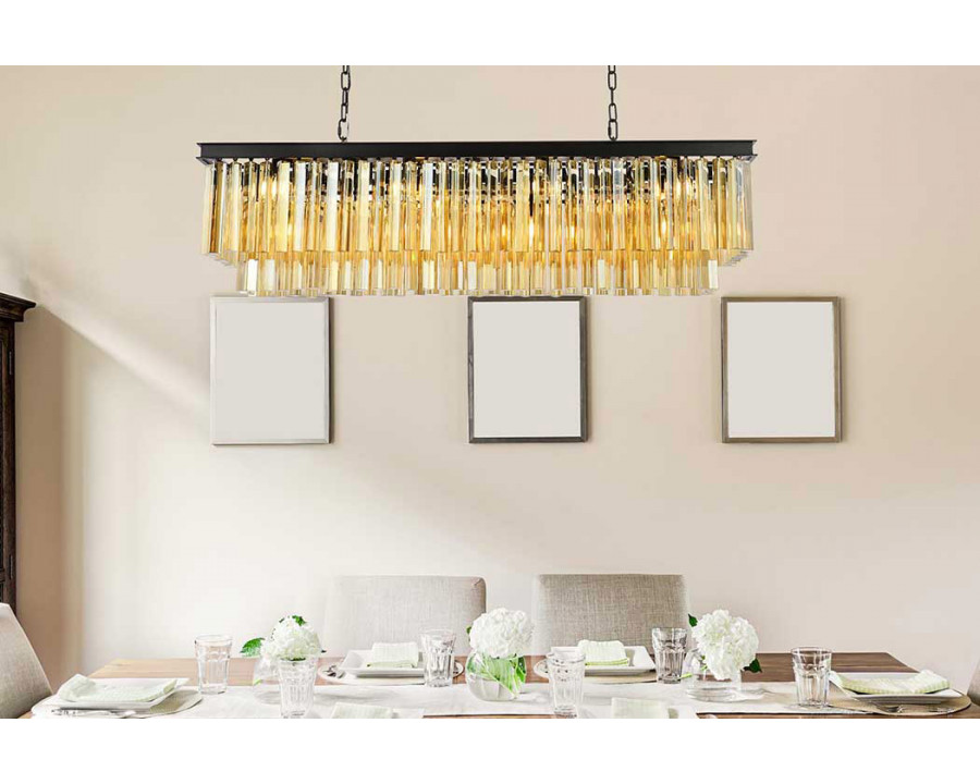 Elegant Sydney Pendant - Matte Black/Gold, L 50" (1202D50MB-GT-RC)