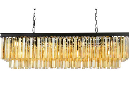 Elegant Sydney Pendant - Matte Black/Gold, L 50" (1202D50MB-GT-RC)