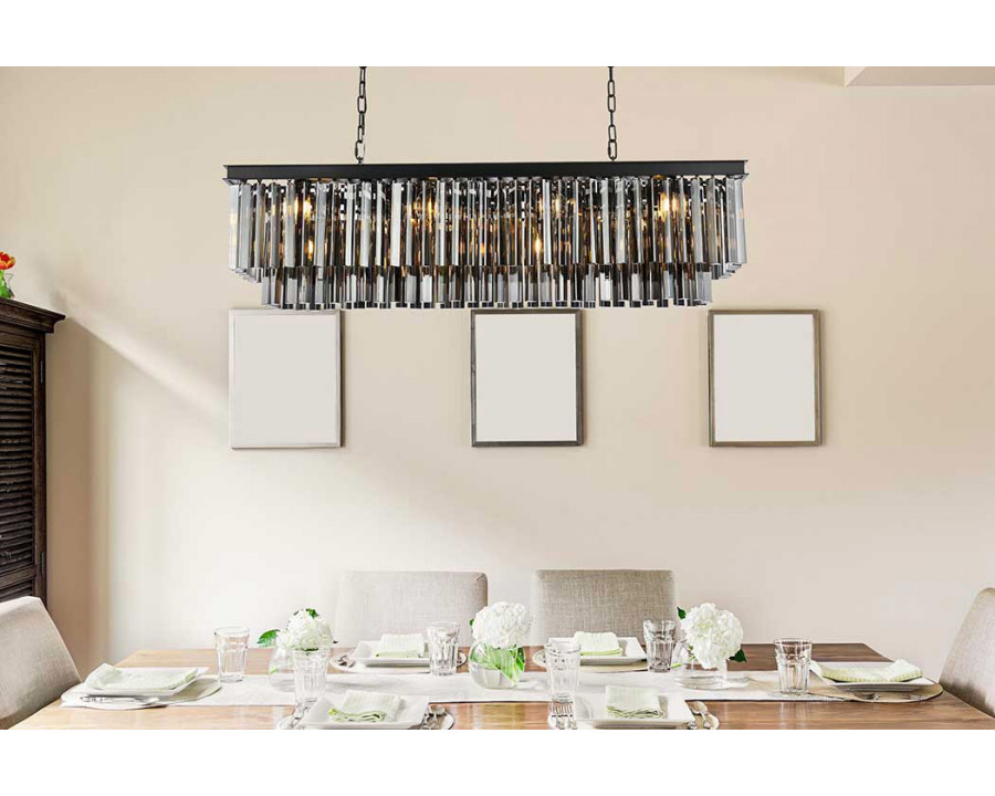 Elegant Sydney Pendant - Matte Black/Silver, L 50" (1202D50MB-SS-RC)