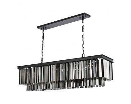 Elegant Sydney Pendant - Matte Black/Silver, L 50" (1202D50MB-SS-RC)