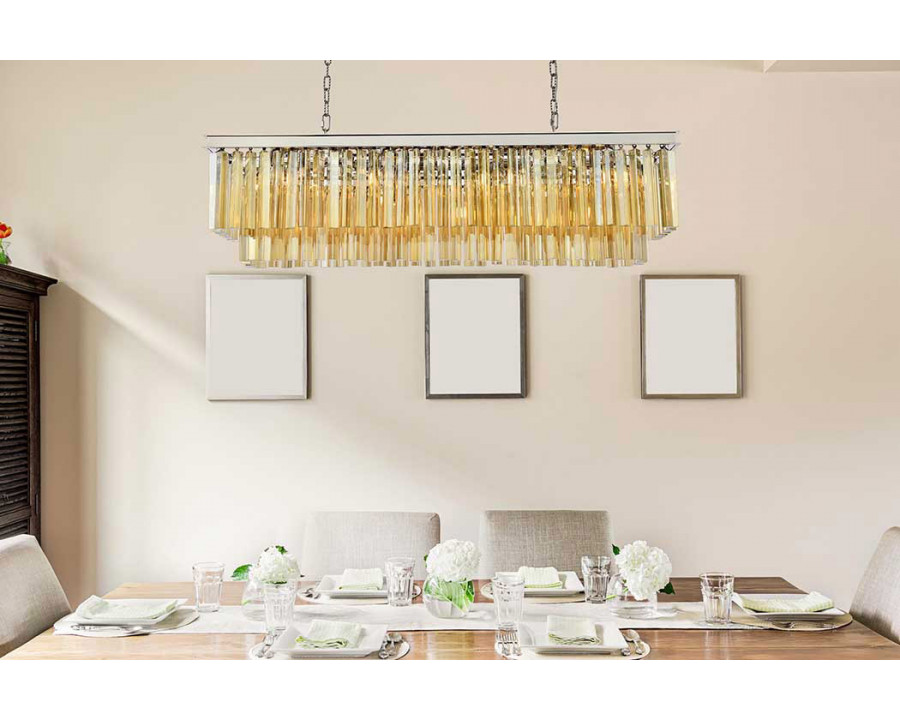 Elegant Sydney Pendant - Polished Nickel/Gold, L 50" (1202D50PN-GT-RC)