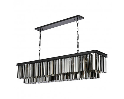 Elegant Sydney Pendant - Matte Black/Silver, L 14" (1202D60MB-SS-RC)