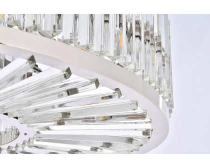 Elegant Prism 8 Light Round Chandelier - Polished Nickel, L 43" (1203G43PN-RC)