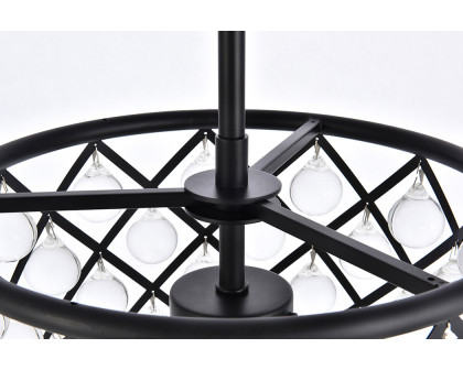 Elegant Urban Classic Madison Collection Pendant Lamp - Matte Black, L 14" (1204D14MB-RC)