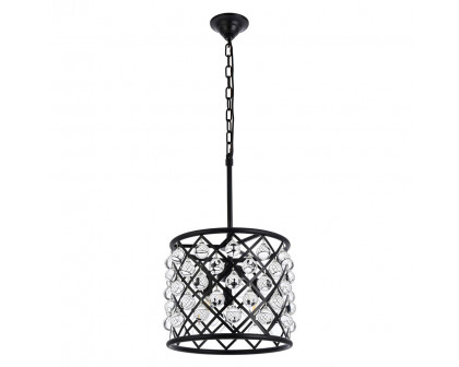 Elegant Urban Classic Madison Collection Pendant Lamp - Matte Black, L 14" (1204D14MB-RC)