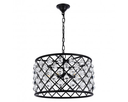 Elegant Urban Classic Madison Collection Pendant Lamp - Matte Black, L 20" (1204D20MB-RC)