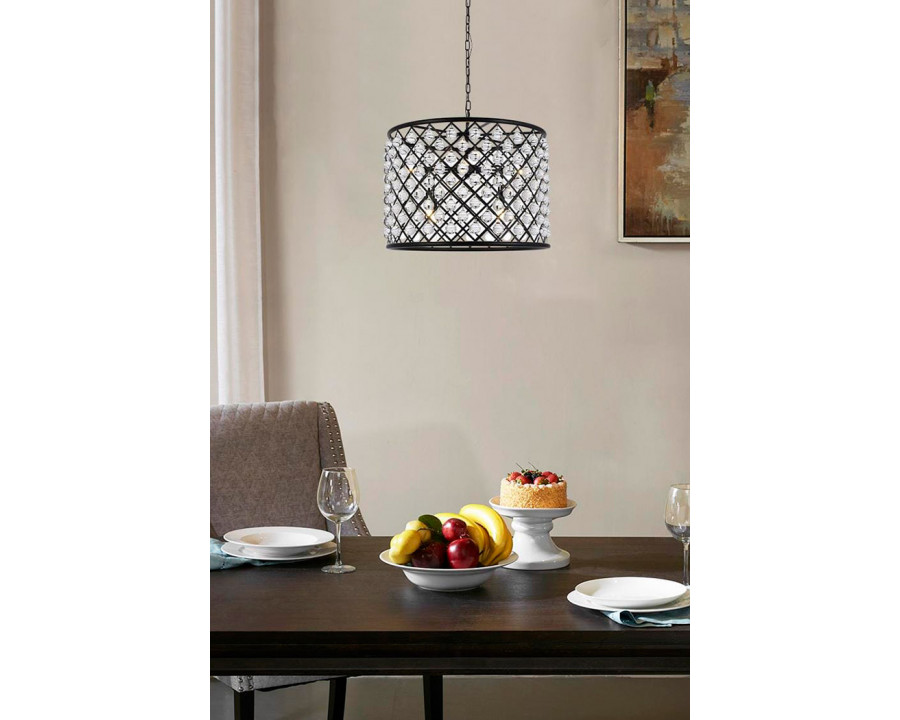 Elegant Urban Classic Madison Collection Pendant Lamp - Matte Black, L 27.5" (1204D27MB-RC)