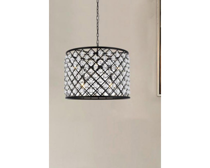 Elegant Urban Classic Madison Collection Pendant Lamp - Matte Black, L 27.5" (1204D27MB-RC)