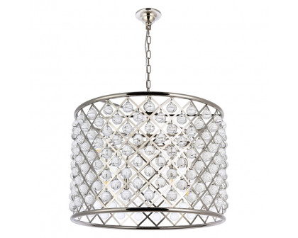 Elegant Urban Classic Madison Collection Pendant Lamp - Polished Nickel, L 27.5" (1204D27PN-RC)