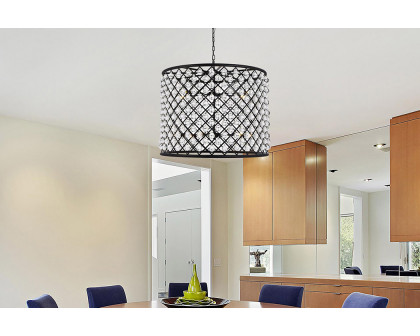 Elegant Urban Classic Madison Collection Pendant Lamp - Matte Black, L 35.5" (1204D35MB-RC)