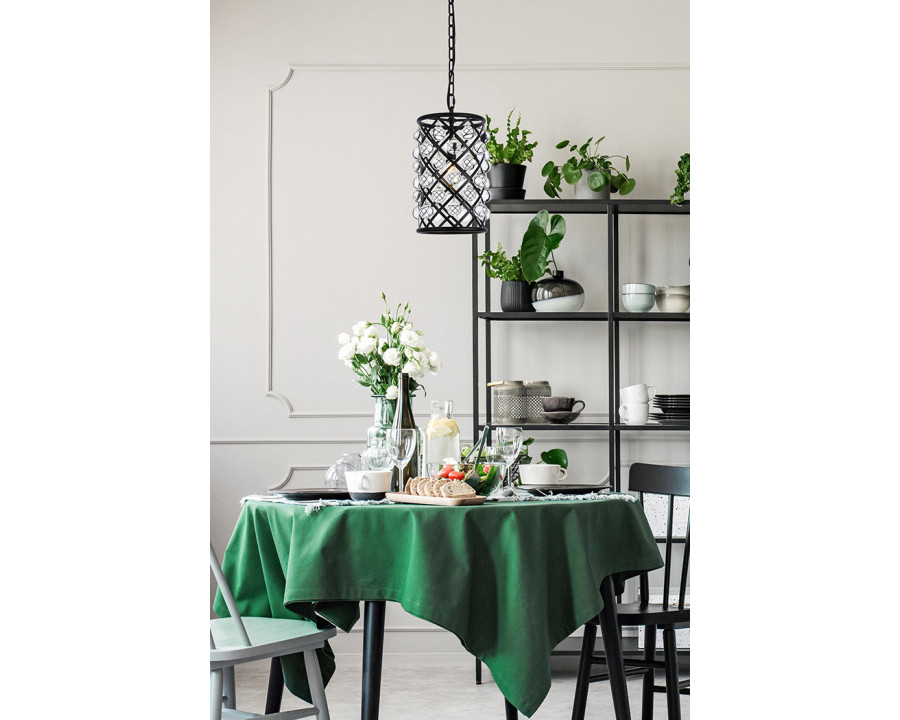 Elegant Urban Classic Madison Collection Pendant Lamp - Matte Black, L 8" (1204D8MB-RC)