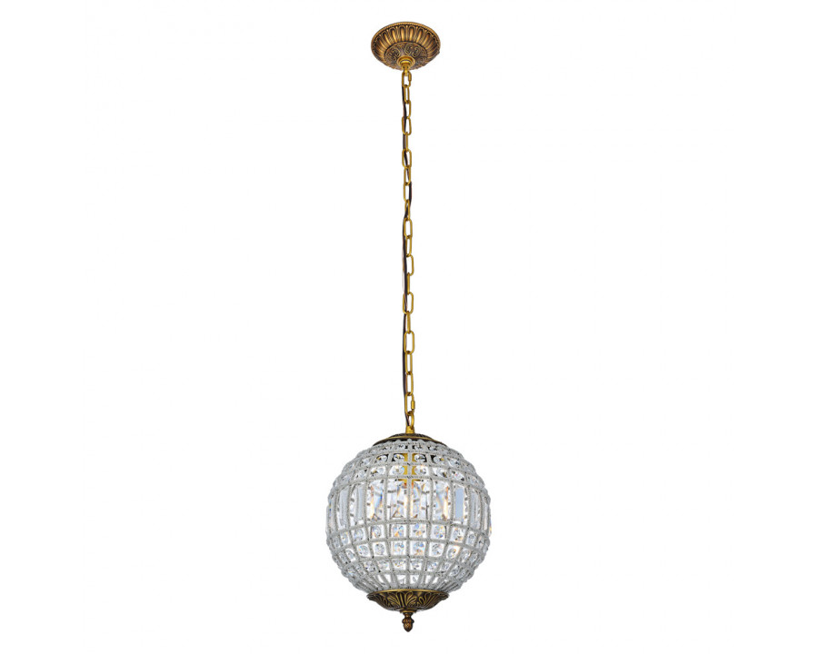 Elegant Urban Classic Pendant Lamp - French Gold, L 12" (1205D12FG-RC)