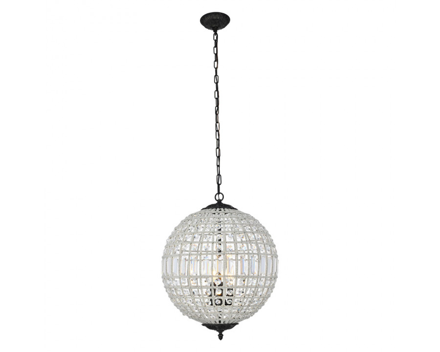 Elegant Urban Classic Pendant Lamp - Dark Bronze, L 18" (1205D18DB-RC)