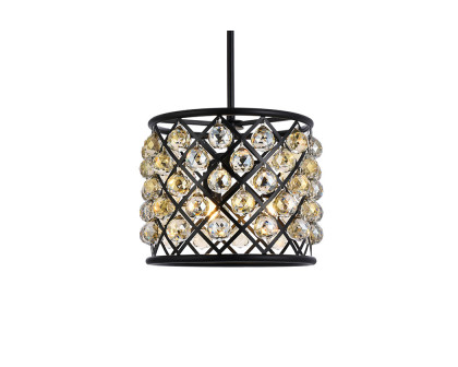 Elegant Urban Classic Madison Collection Pendant Lamp - Matte Black/Gold, L 14" (1206D14MB-GT-RC)