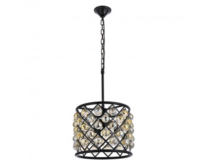 Elegant Urban Classic Madison Collection Pendant Lamp - Matte Black/Gold, L 14" (1206D14MB-GT-RC)