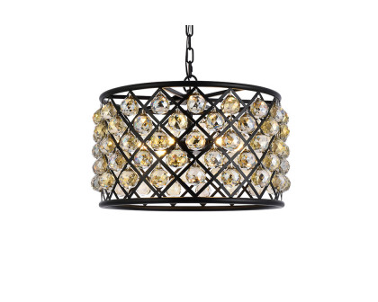 Elegant Urban Classic Madison Collection Pendant Lamp - Matte Black/Gold, L 20" (1206D20MB-GT-RC)