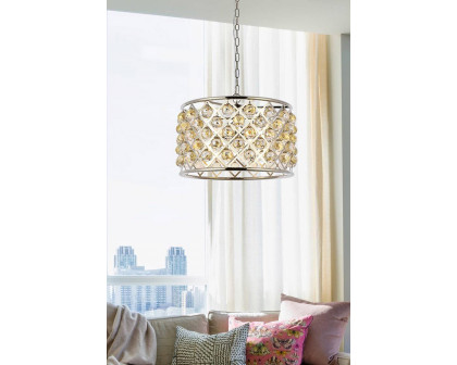 Elegant Urban Classic Madison Collection Pendant Lamp - Polished Nickel/Gold, L 20" (1206D20PN-GT-RC)