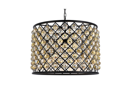 Elegant Urban Classic Madison Collection Pendant Lamp - Matte Black/Gold, L 27.5" (1206D27MB-GT-RC)