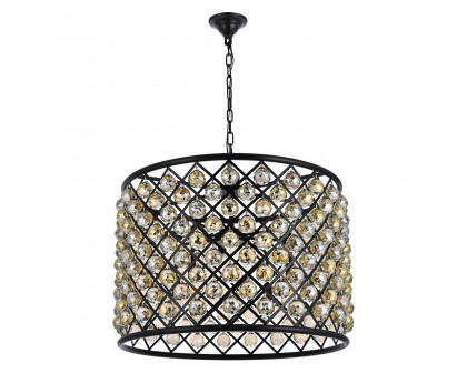 Elegant Urban Classic Madison Collection Pendant Lamp - Matte Black/Gold, L 27.5" (1206D27MB-GT-RC)