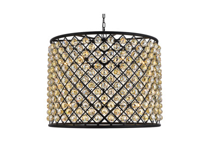 Elegant Urban Classic Madison Collection Pendant Lamp - Matte Black/Gold, L 35.5" (1206D35MB-GT-RC)