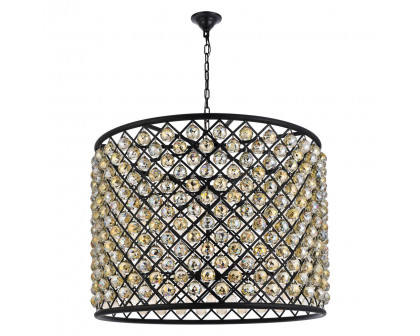 Elegant Urban Classic Madison Collection Pendant Lamp - Matte Black/Gold, L 35.5" (1206D35MB-GT-RC)