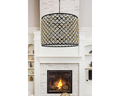 Elegant Urban Classic Madison Collection Pendant Lamp - Matte Black/Gold, L 35.5" (1206D35MB-GT-RC)