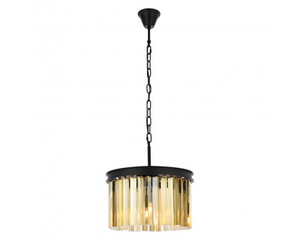 Elegant - Crystal Prism 6 Light Round Chandelier