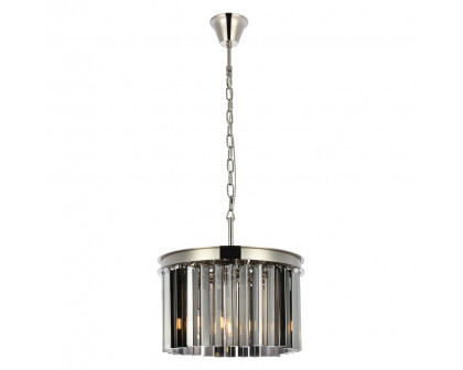 Elegant - Crystal Prism 6 Light Round Chandelier