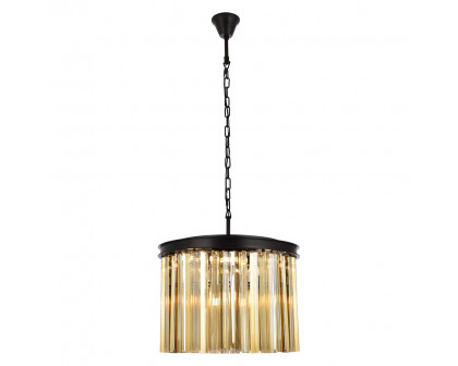 Elegant - Crystal Prism 6 Light Round Chandelier