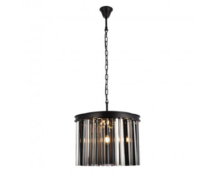 Elegant - Crystal Prism 6 Light Round Chandelier