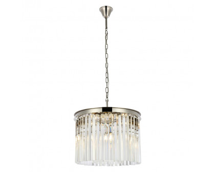 Elegant - Crystal Prism 6 Light Round Chandelier