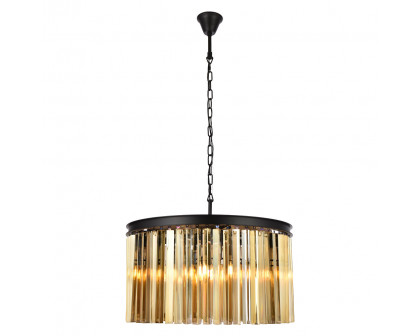 Elegant - Crystal Prism 6 Light Round Chandelier