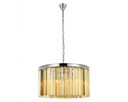 Elegant - Crystal Prism 6 Light Round Chandelier