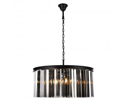 Elegant - Crystal Prism 6 Light Round Chandelier