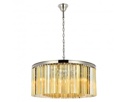 Elegant - Crystal Prism 6 Light Round Chandelier