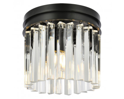 Elegant - Crystal Prism 6 Light Flush Mount