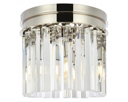 Elegant - Crystal Prism 6 Light Flush Mount