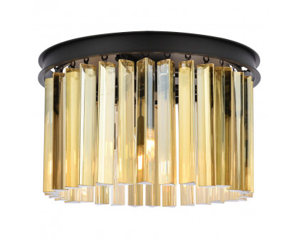 Elegant - Crystal Prism 6 Light Flush Mount