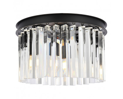 Elegant - Crystal Prism 6 Light Flush Mount